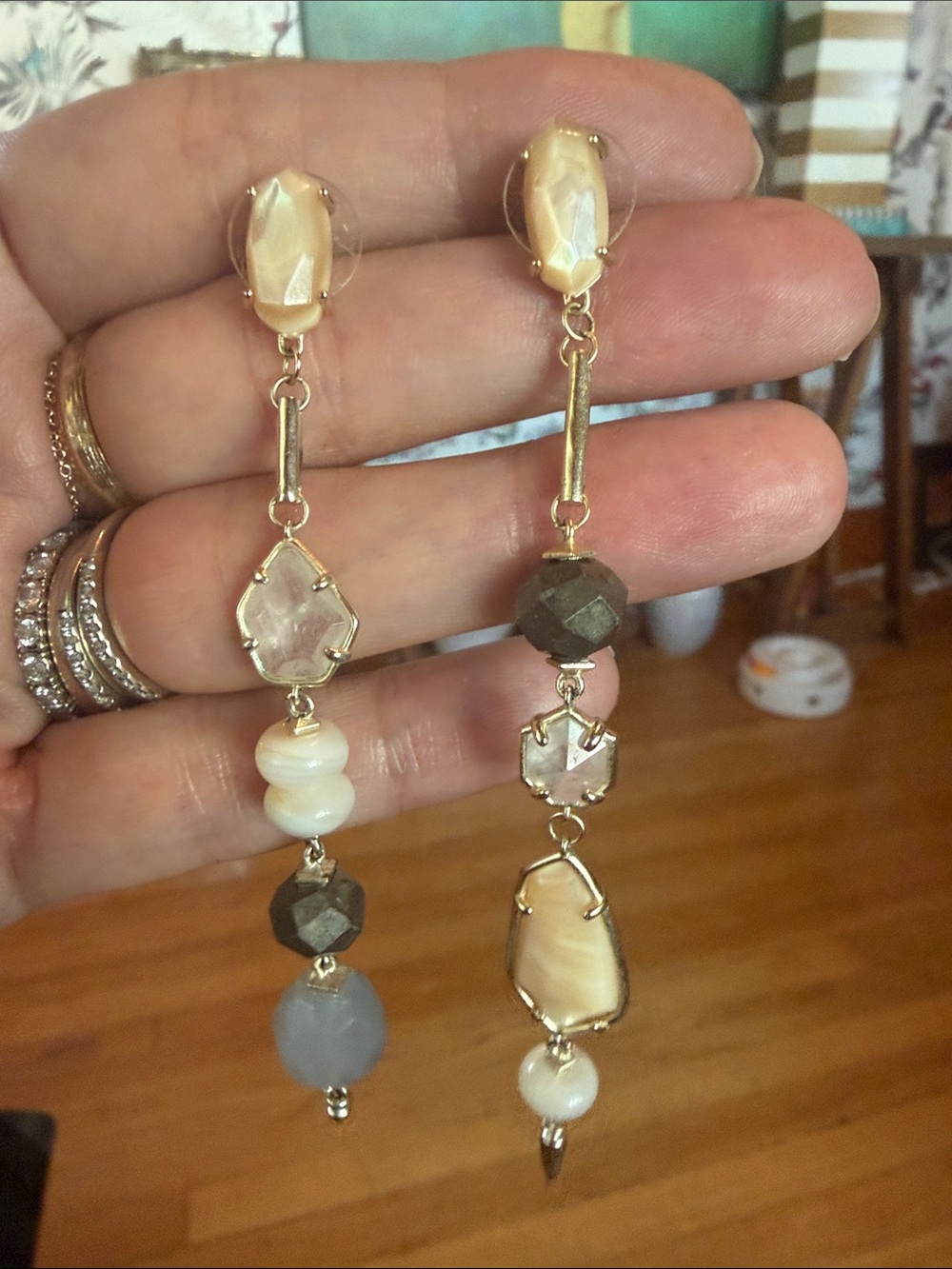Kendra Scott Asymmentrical Statement Earrings - Picture 2 of 2
